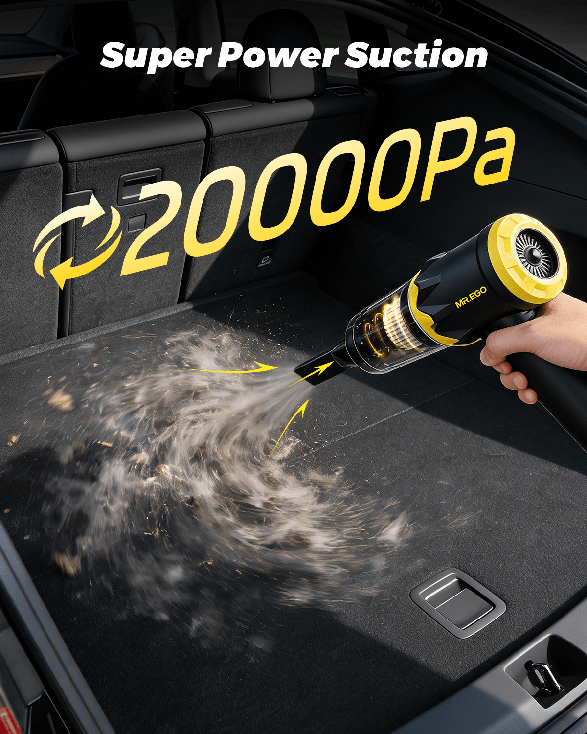 MR.EGO ZX-508 Cordless Car Vacuum Powerful Handheld Cleaning