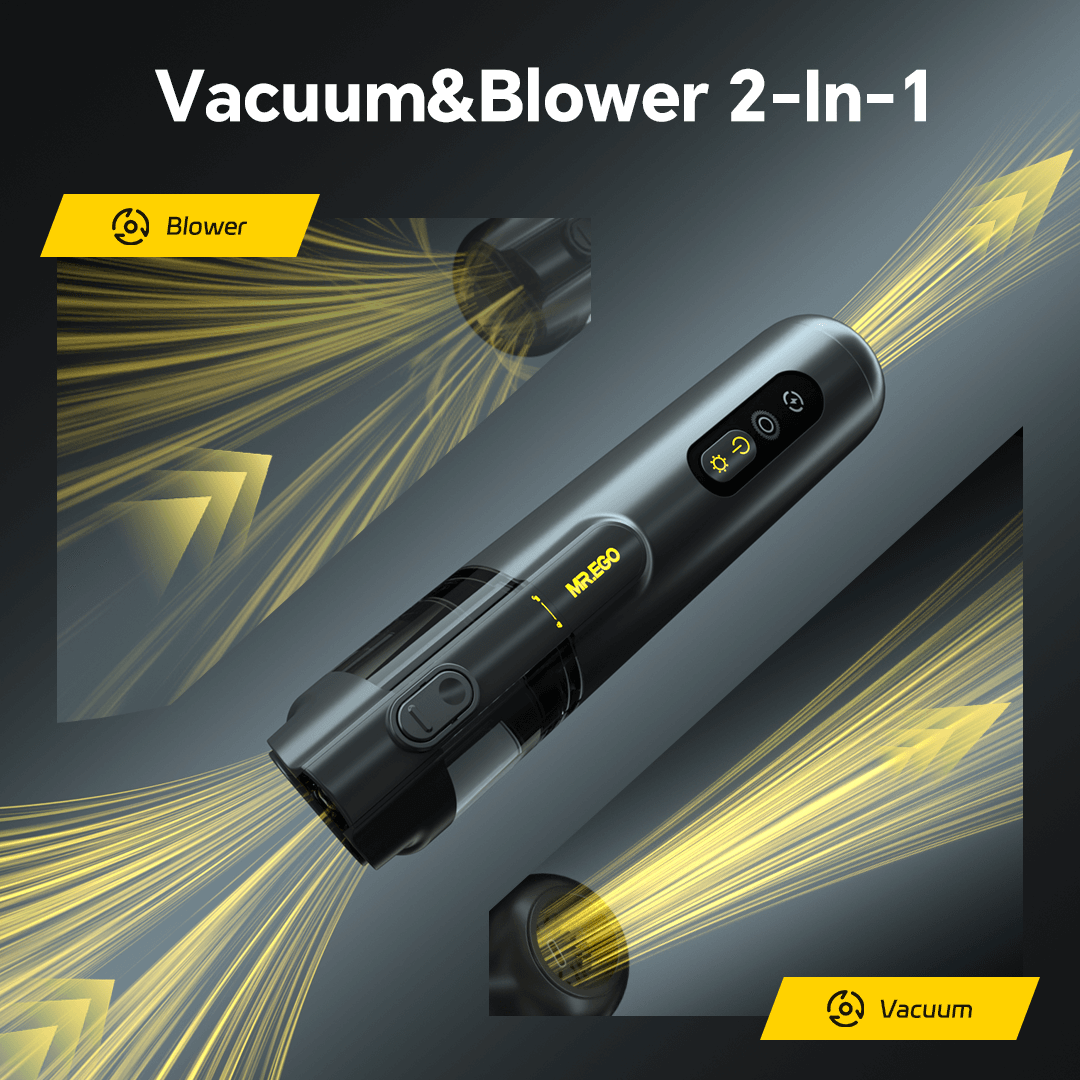 MR.EGO V2 2-In-1 Vacuum & Blower: Dual-function tool for suction cleaning and air-blowing tasks (versatile portable device)