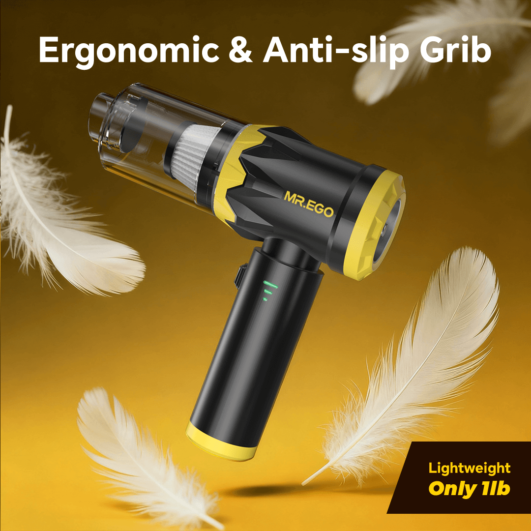 MR.EGO ZX508 Car Vacuum: Ergonomic Anti-slip Grip & 1lb Lightweight (brand-specific usability design for multi-scenario use)